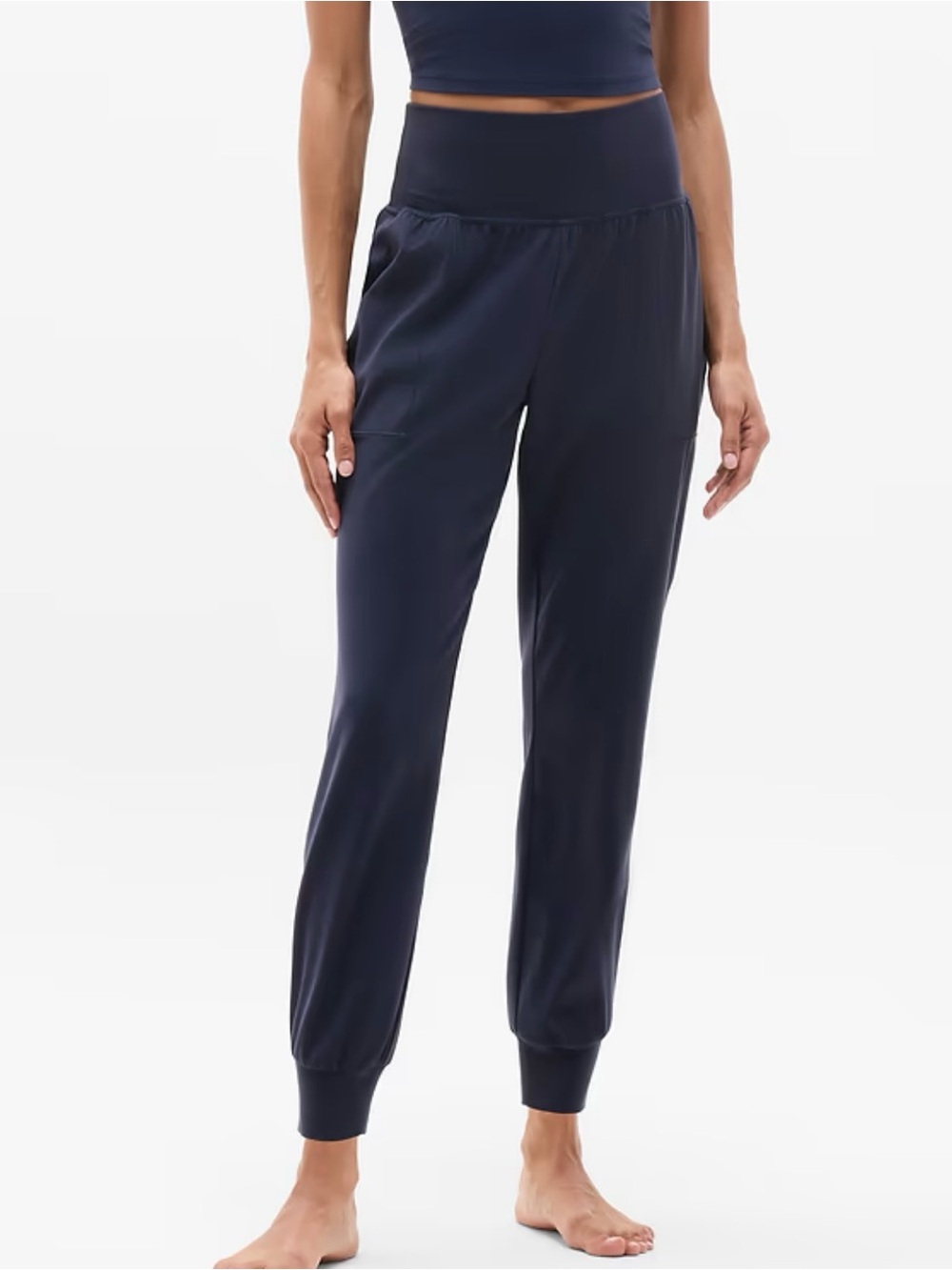 Athleta Salutation High-Rise Jogger Navy, size XS, like new!